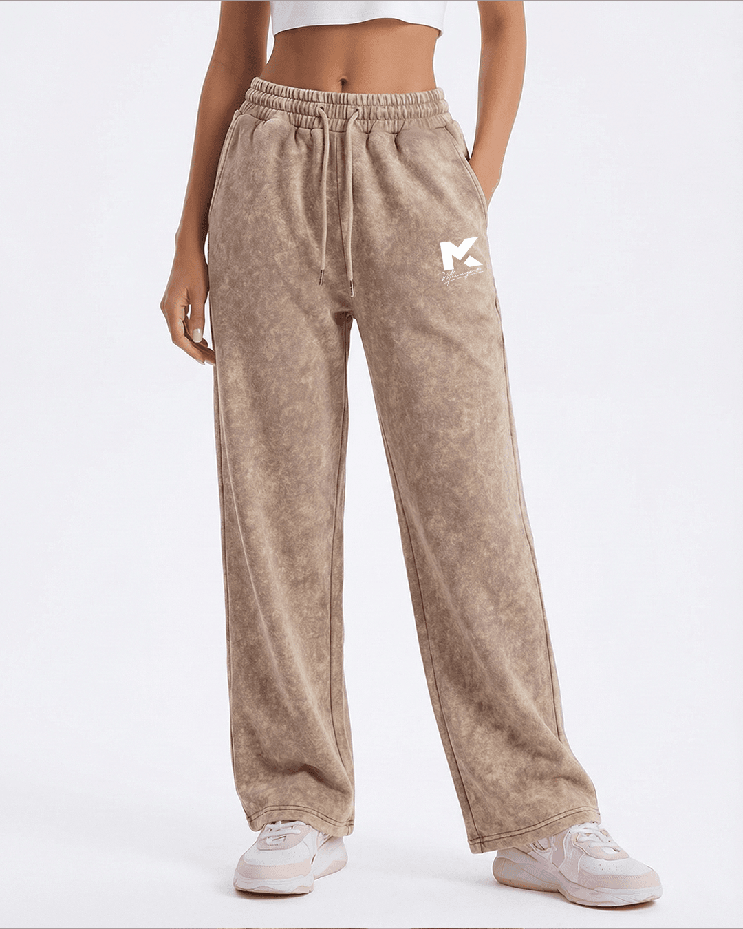 Sweat Pants – Beige Snow Wash