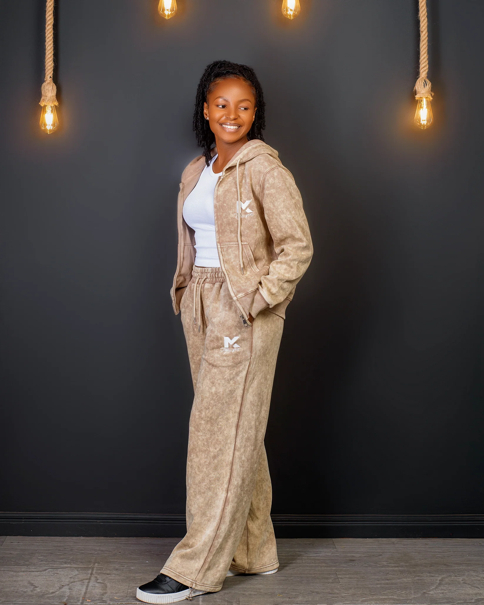 Sweat Suit – Beige Snow Wash